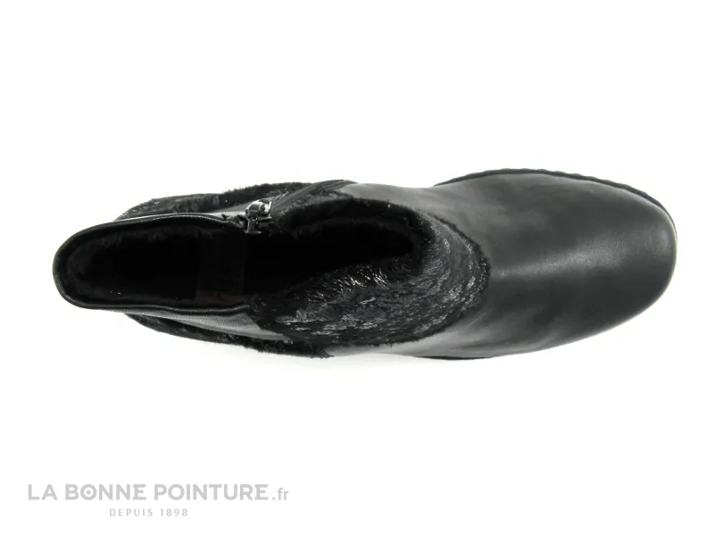 Achat chaussures Rieker Femme Boots, vente Rieker Z4363-00 Noir - Fourrure noire argent - Boots femme
