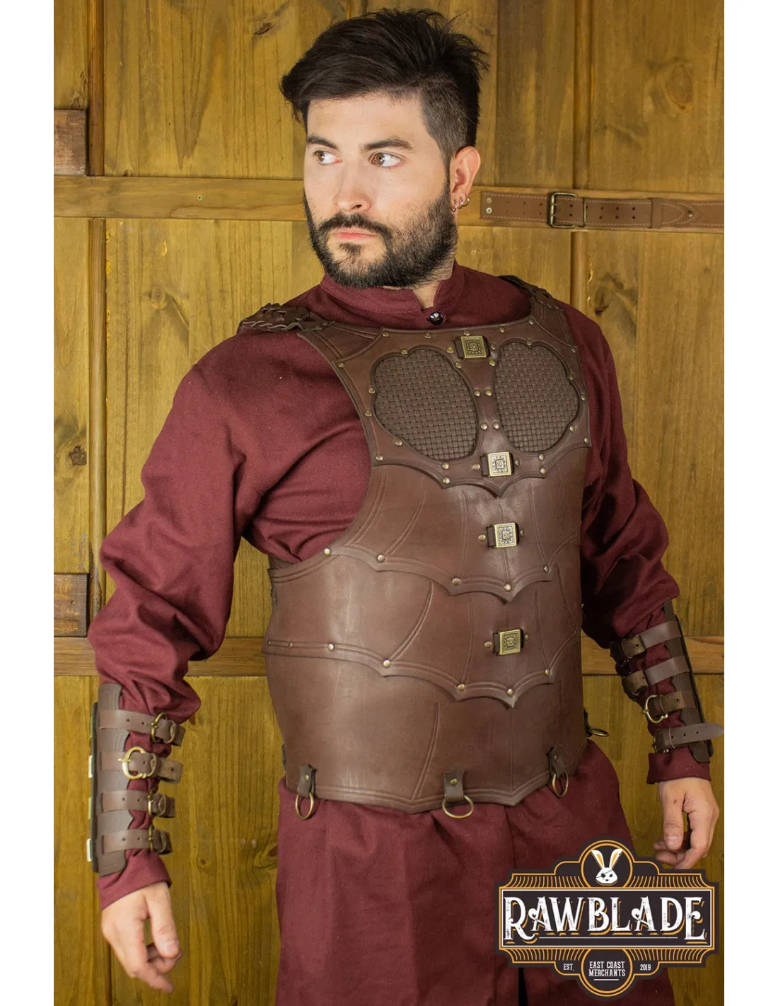 Armure médiévale Edekan - Marron ⚔️ Boutique Épées