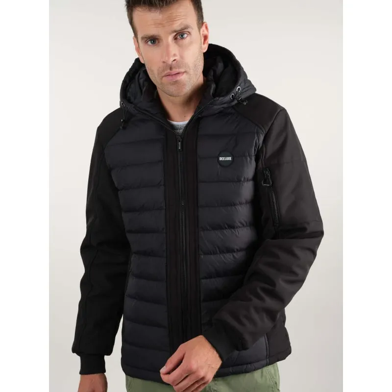 Blouson bi-matière sector noir homme - Deeluxe | wimod