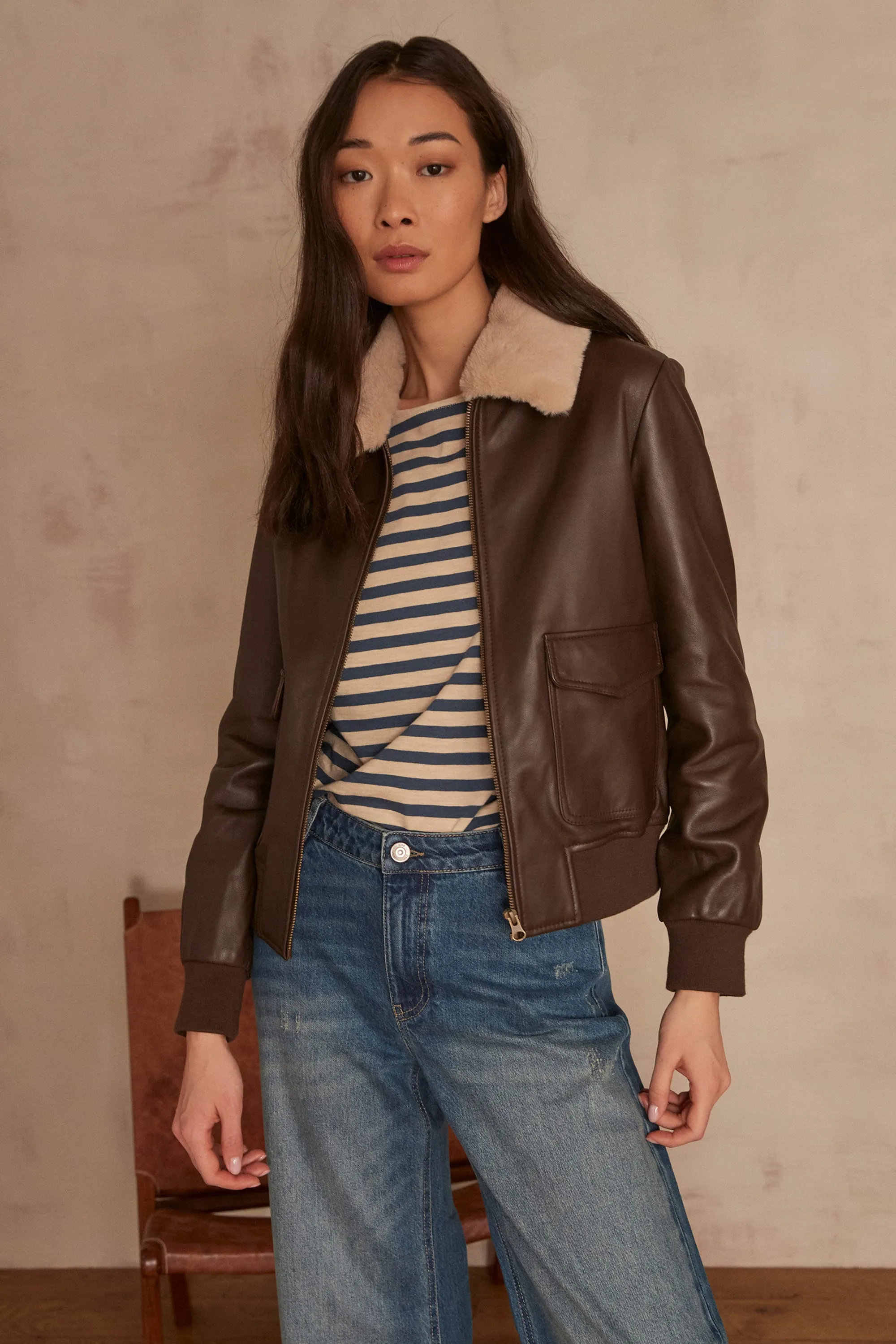 Blouson en cuir Adam LEATHER | Maison 123