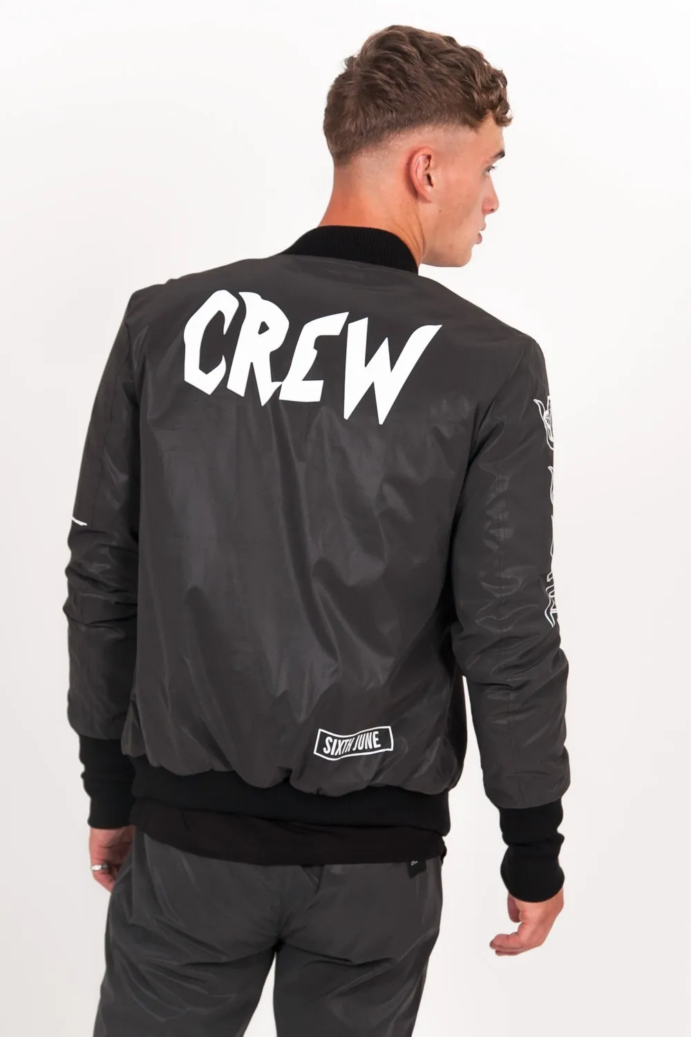 Bomber réfléchissant Crew noir