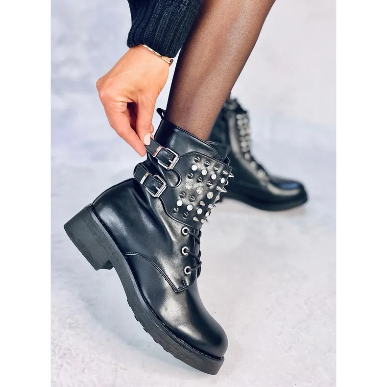 Boots à clous Ziku Noir le noir