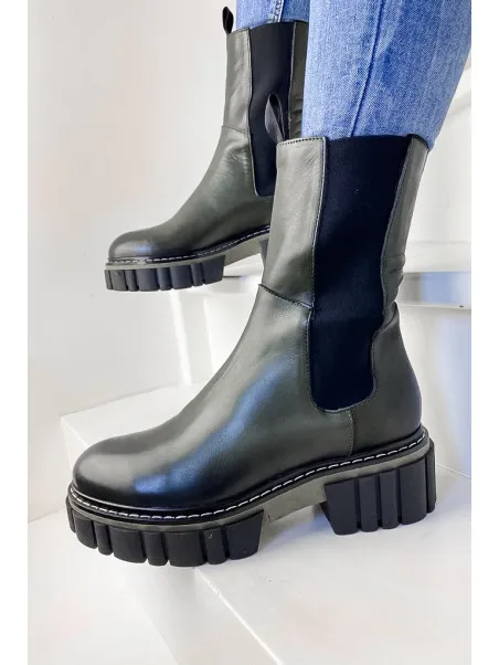 Bottines E502E3 Dark Green - Semerdjian