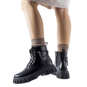 Bottines noires avec poche Spadafore le noir