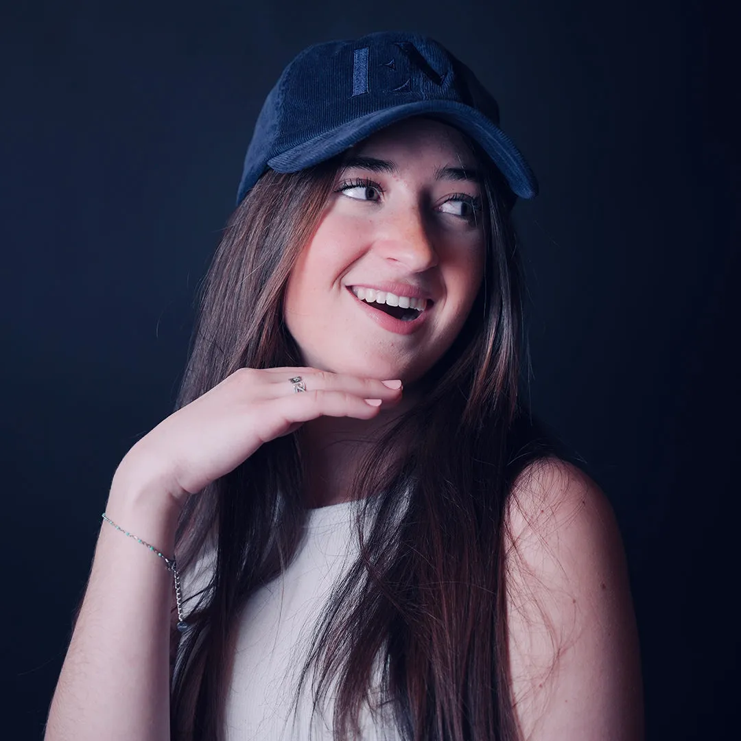 Casquette Velours Bleu Marine