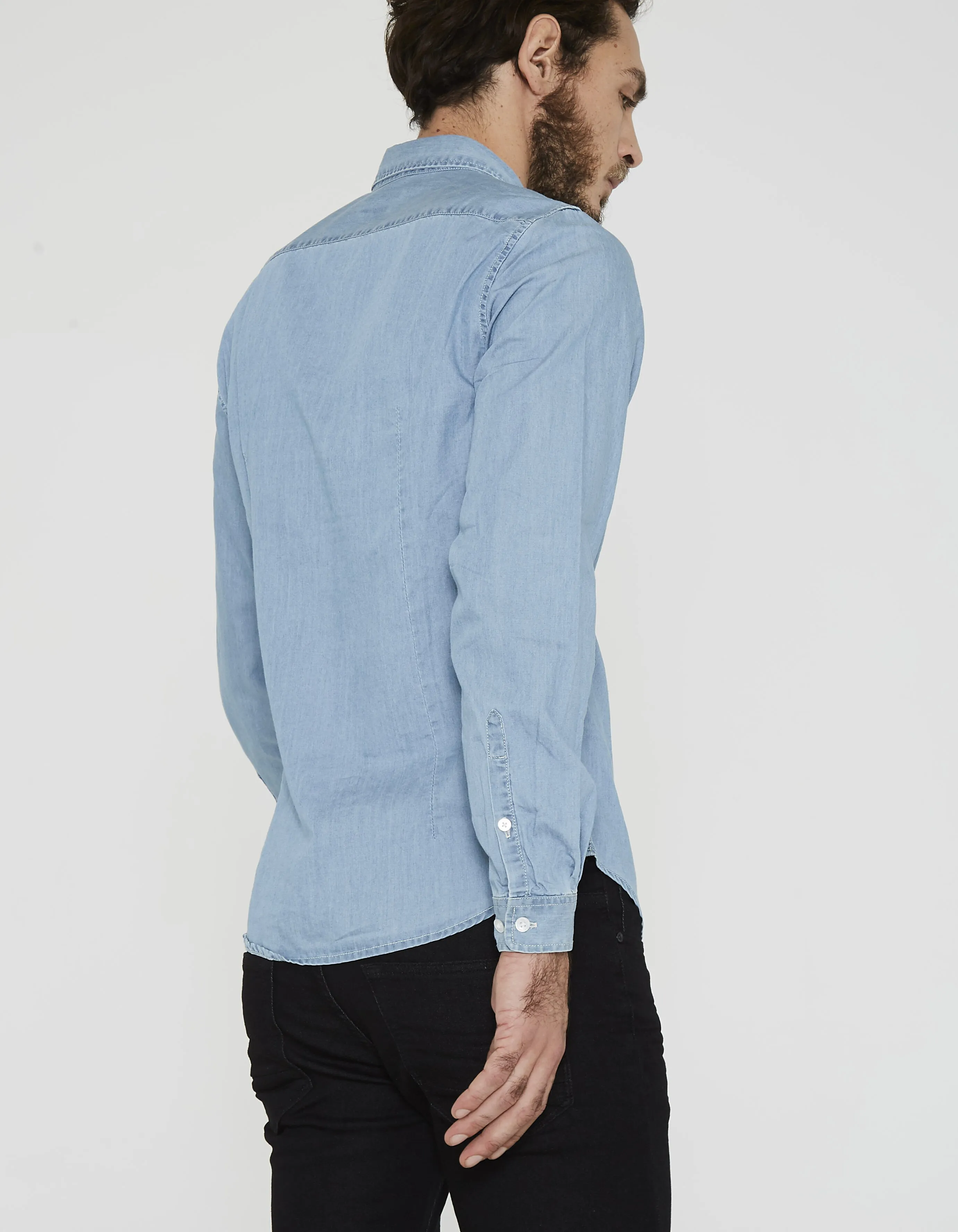 Chemise denim homme