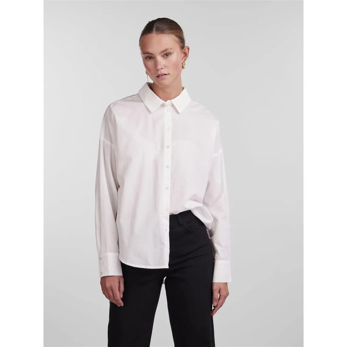 Chemise manches classiques manches longues blanc en coton | 3 Suisses