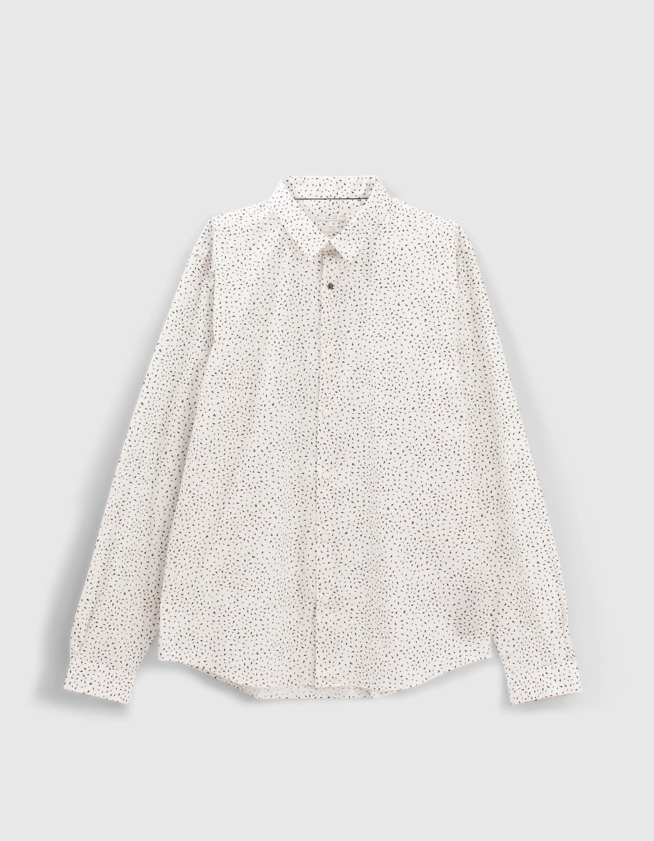 Chemise SLIM blanc cassé à imprimé éclairs Homme
