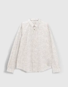 Chemise SLIM blanc cassé à imprimé éclairs Homme