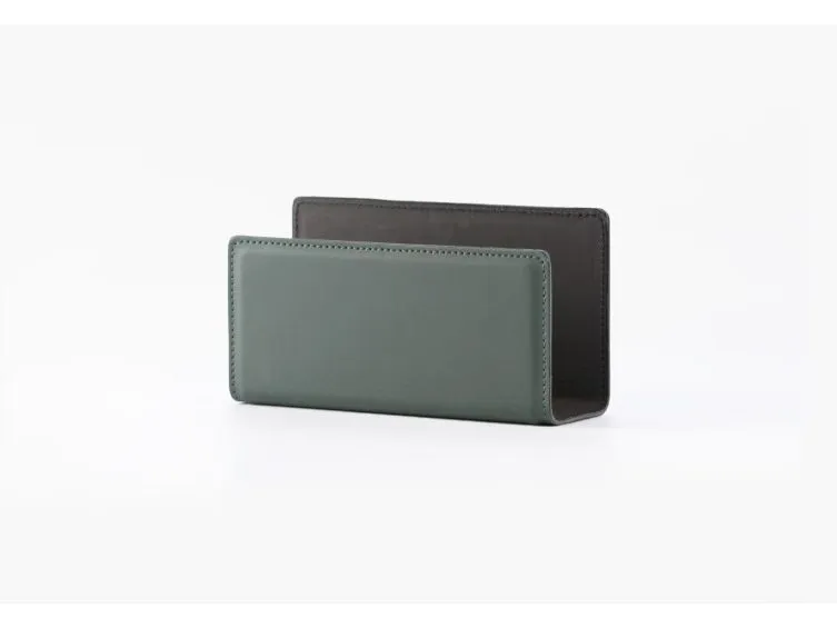 Coffret accessoires de bureau en cuir vert - COF acc.1
