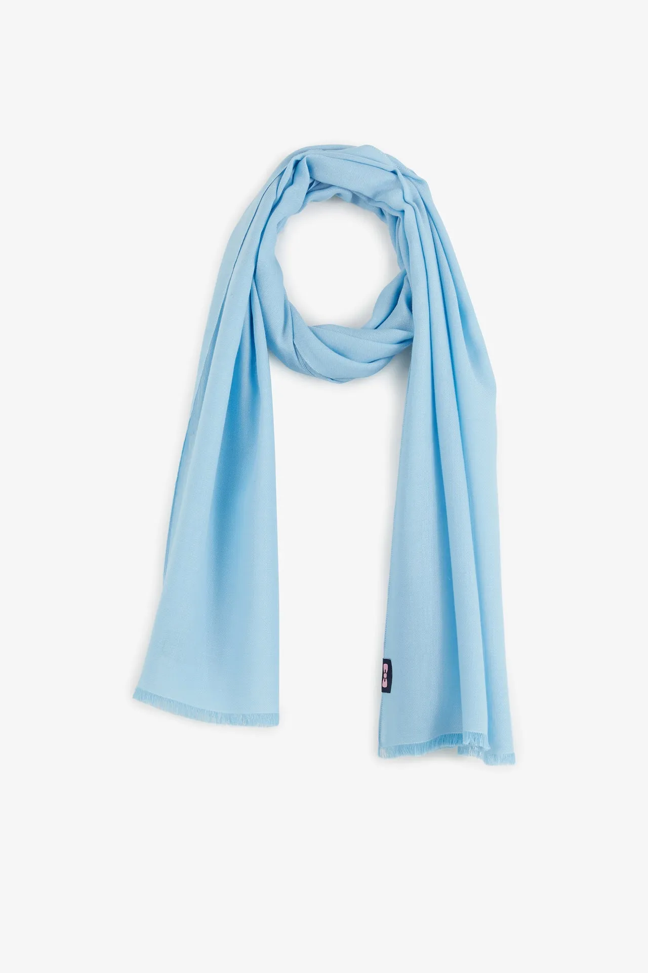 Echarpe bleu clair unie