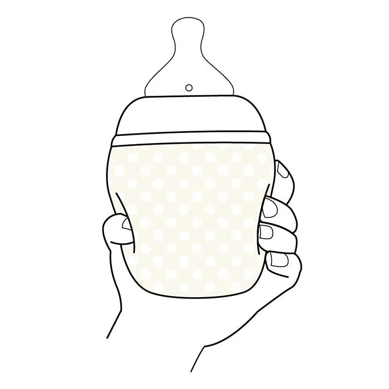 ELHEE  - BIB ROND ANTI-COLIQUE EN SILICONE 150 ML SAND - littlecasba.com