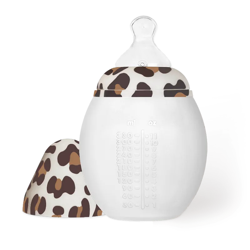 ELHEE  - BIB ROND ANTI-COLIQUE EN SILICONE 330 ML GRAOU - littlecasba.com