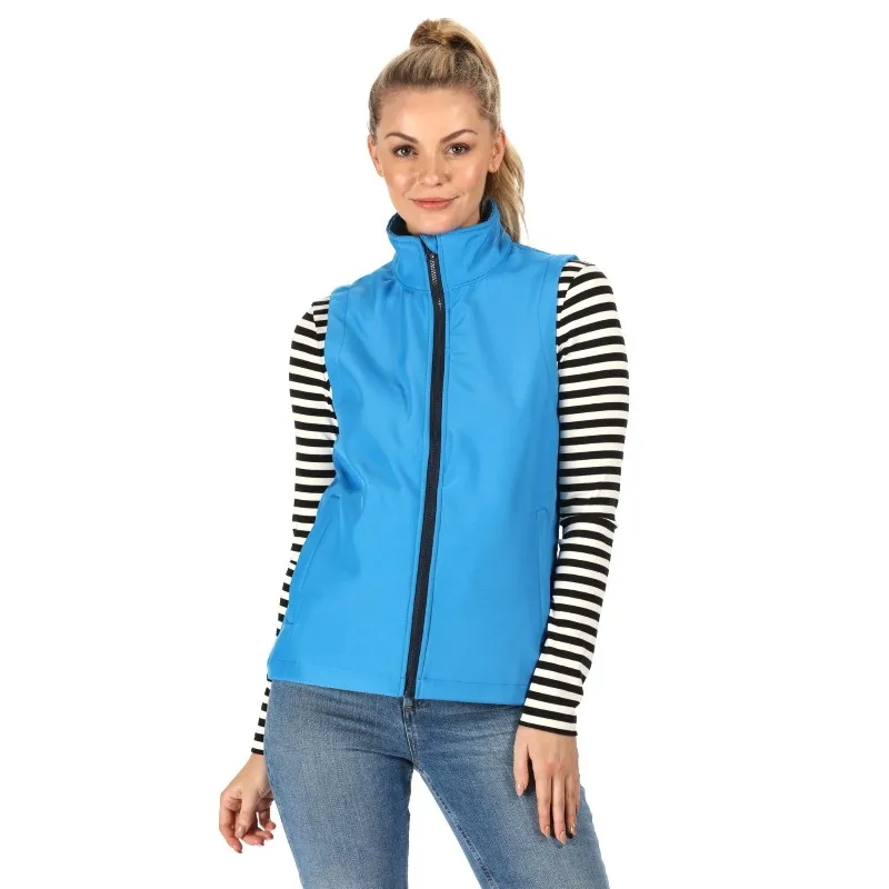 Gilet sans manche softshell zip contrasté coupe ajustée 2 couches 265 grs-m2 Ablaze femme Regatta