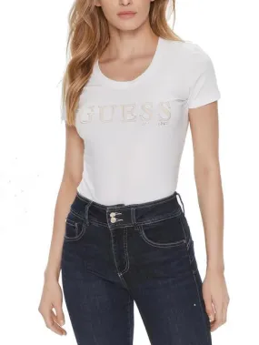 Guess Pony Hair T-Shirts Blanc Pur - Achetez À Prix Outlet!