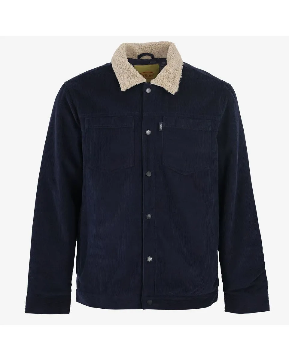 Homme BLOUSON VELOURS COTES EPAISSES Bleu