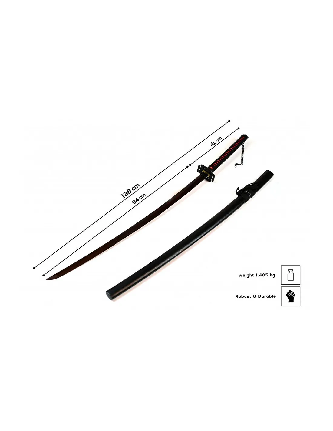 Ichigo Kurosaki Katana forgé à la main, Bleach ⚔️ Boutique Épées