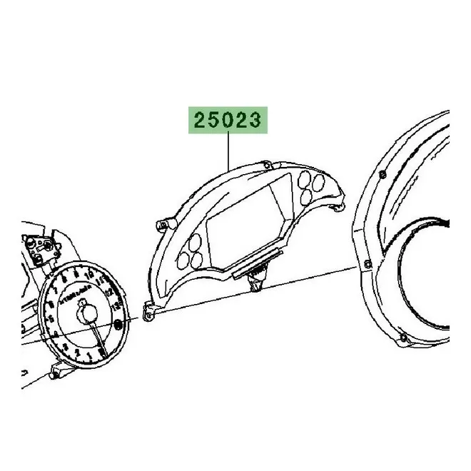 Intérieur de compteur Kawasaki 250230021 | Moto Shop 35