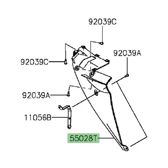 Intérieur flanc de carénage Kawasaki Er-6f (2012-2016) | Moto Shop 35