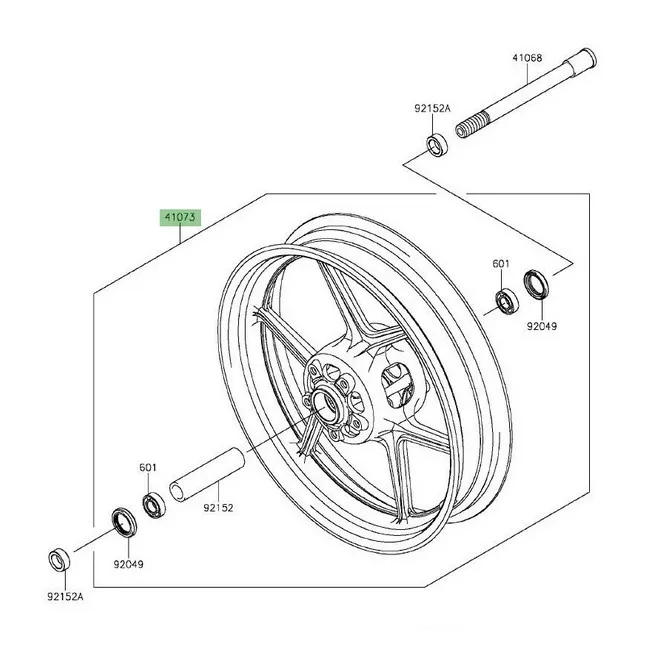 Jante avant d'origine Kawasaki Versys 650 (2015-2024) | Moto Shop 35