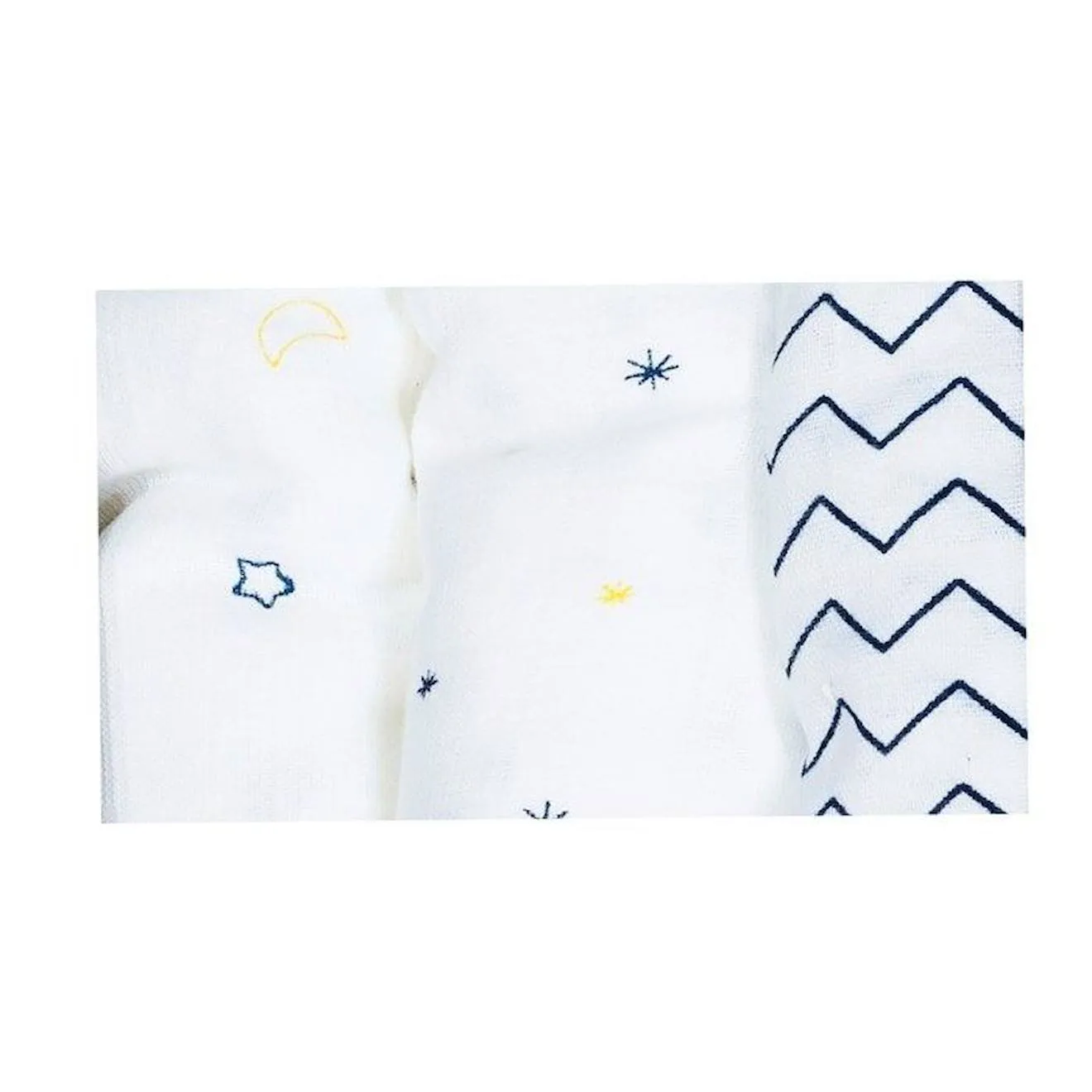 Langes bébé en coton bio blanc blanc - Sauthon