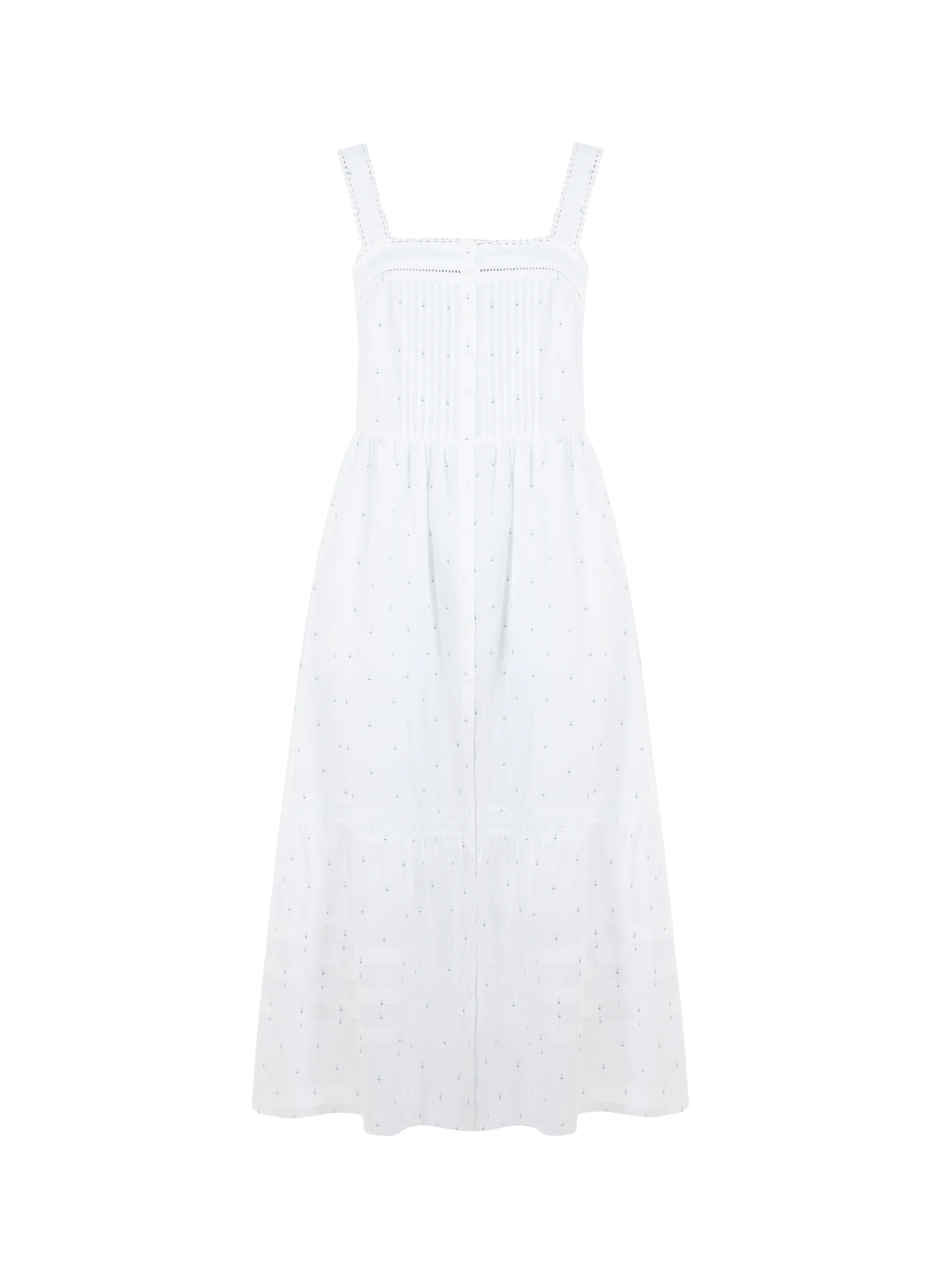 LEVI'S  Robe à motif en coton  - Blanc