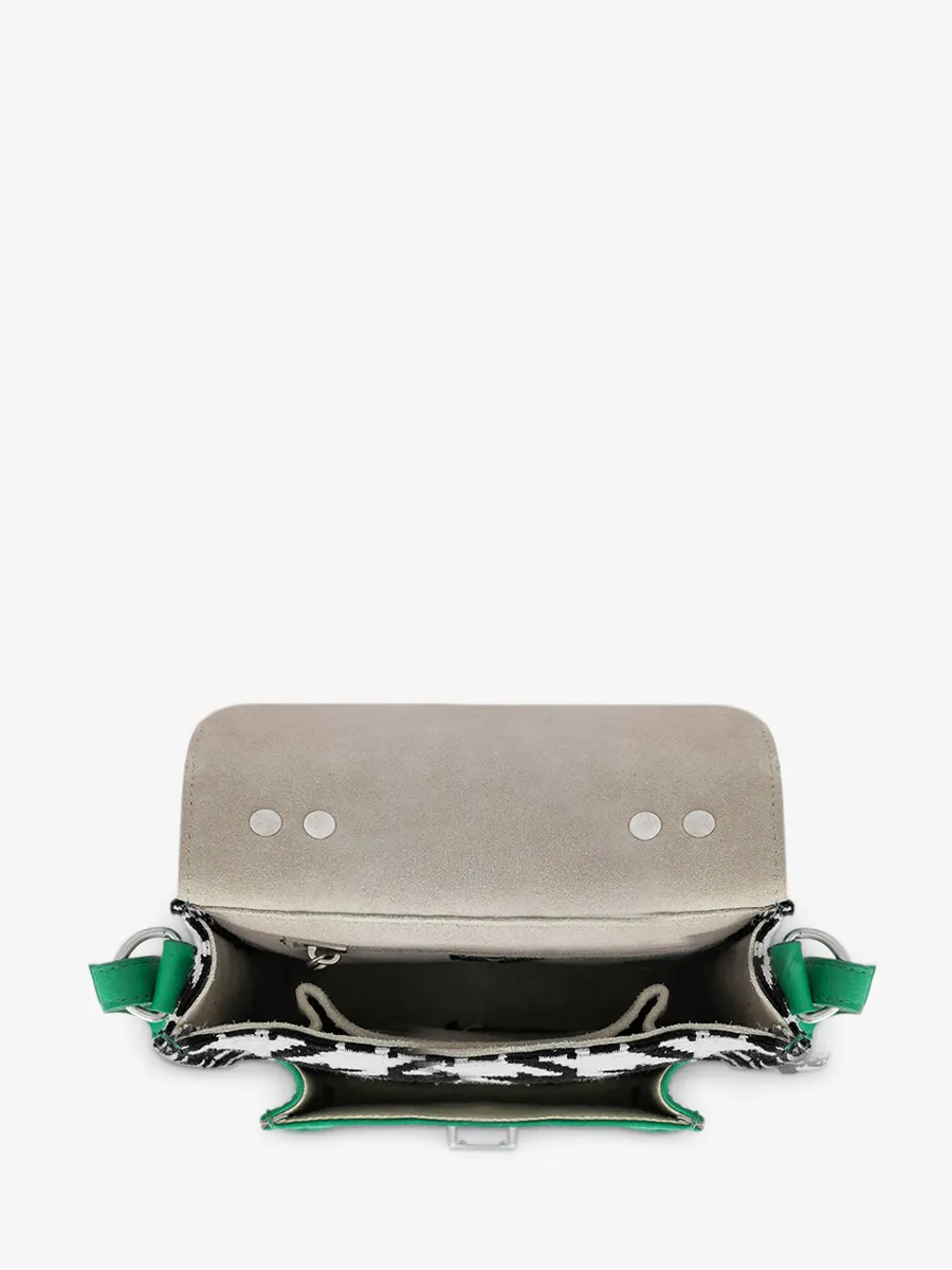 MINI SAC BANDOULIÈRE CUIR VERT FEMME Mademoiselle George XS Allure - Vert