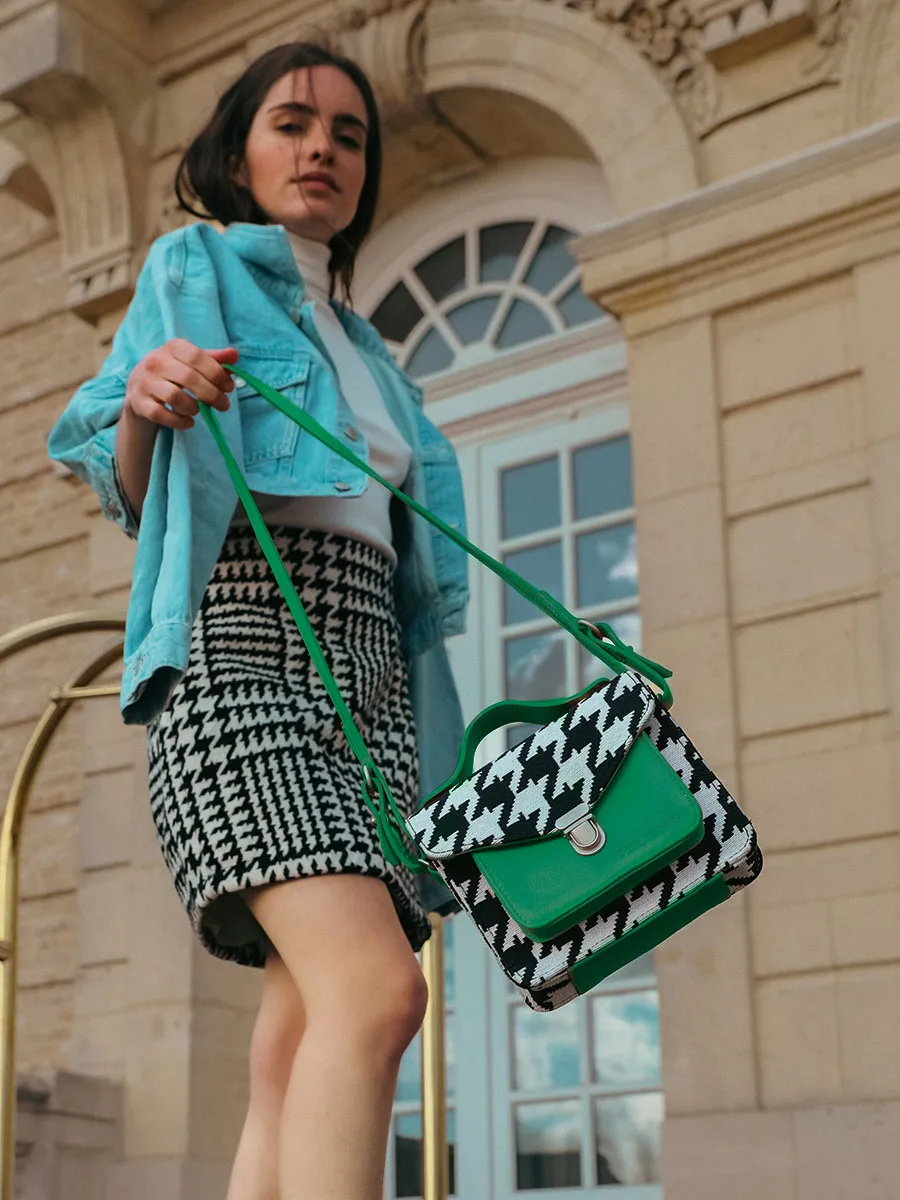 MINI SAC BANDOULIÈRE CUIR VERT FEMME Mademoiselle George XS Allure - Vert