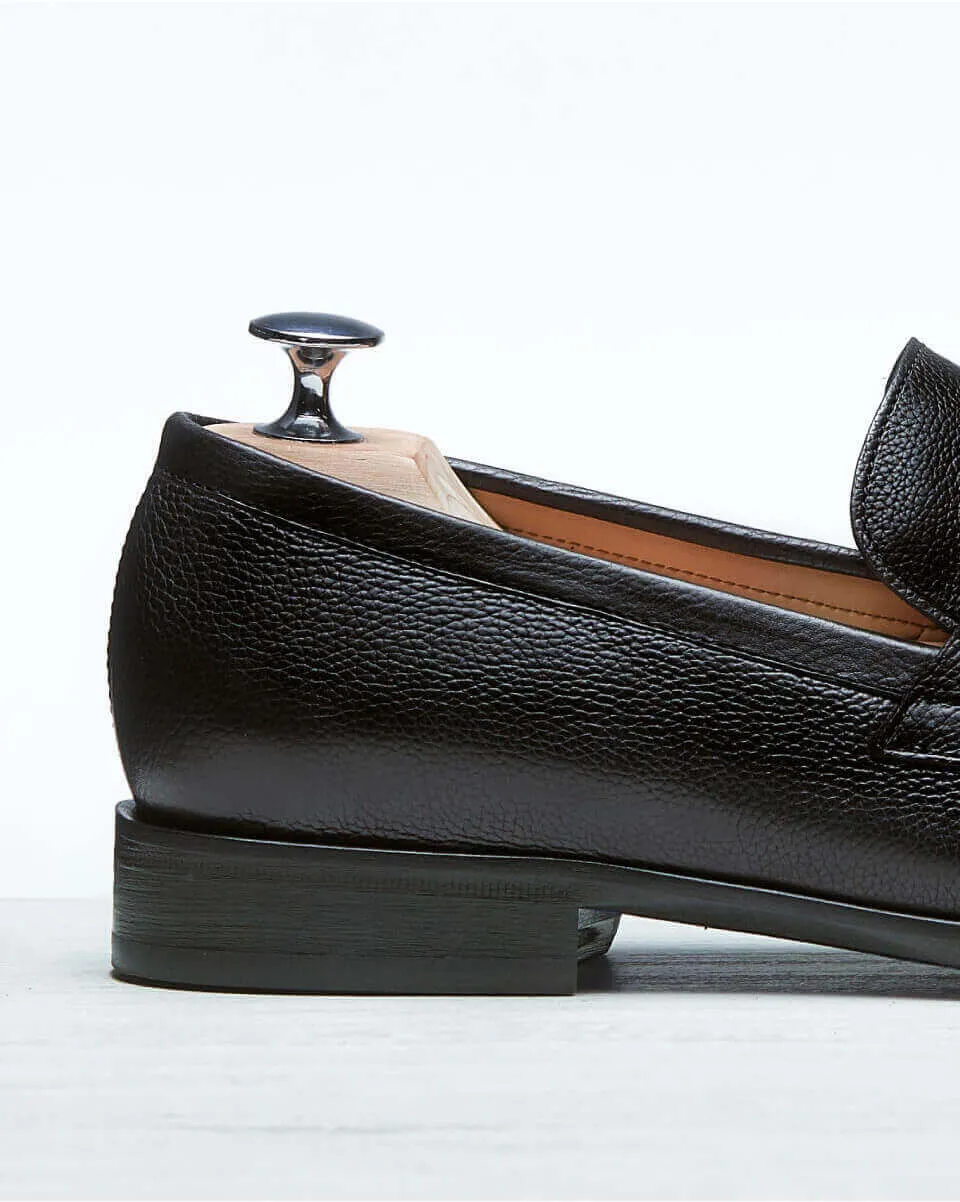 Mocassin en cuir noir| Mocassins homme cuir| In Corio