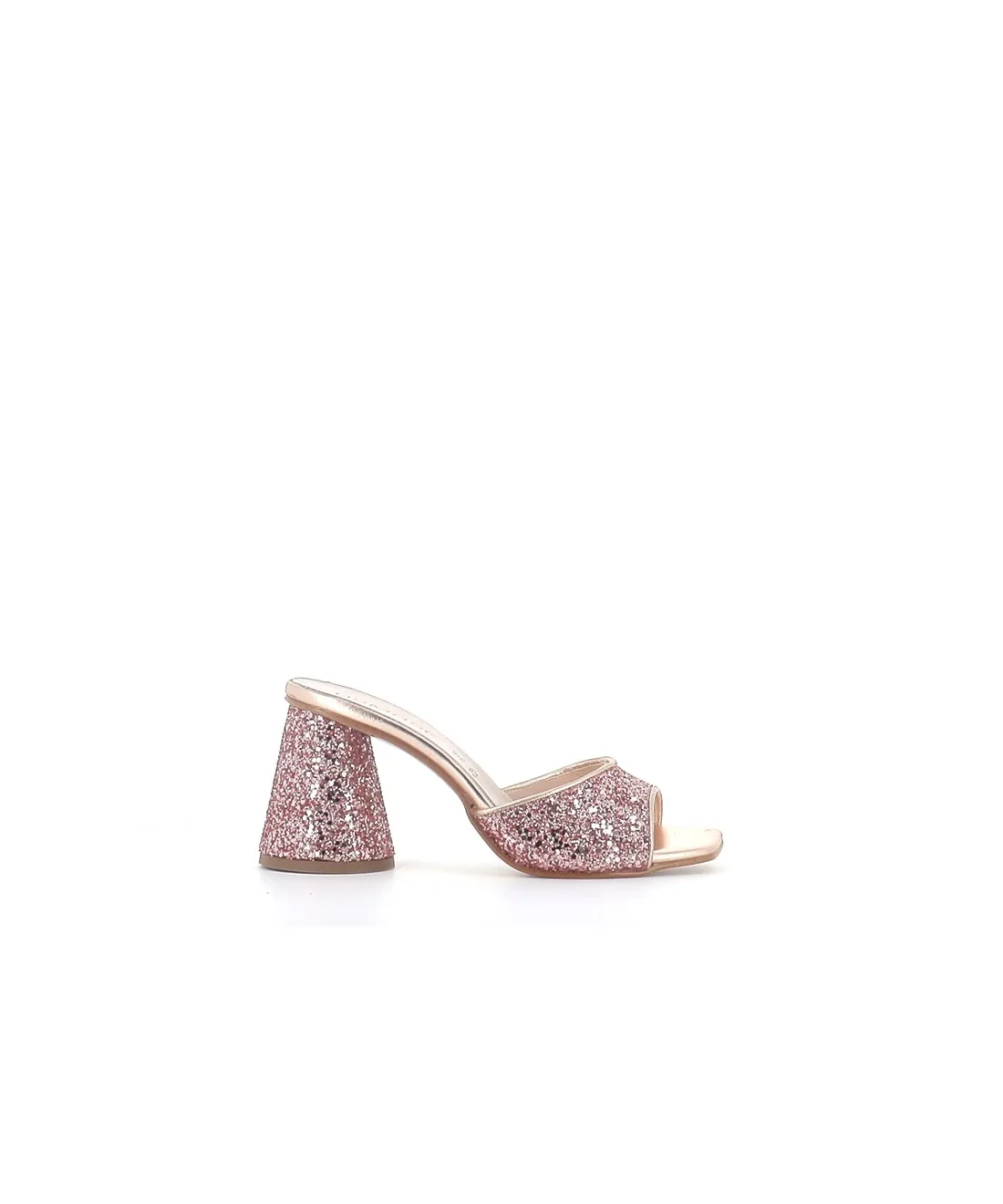 MULES SELLA GLITTER ROSE