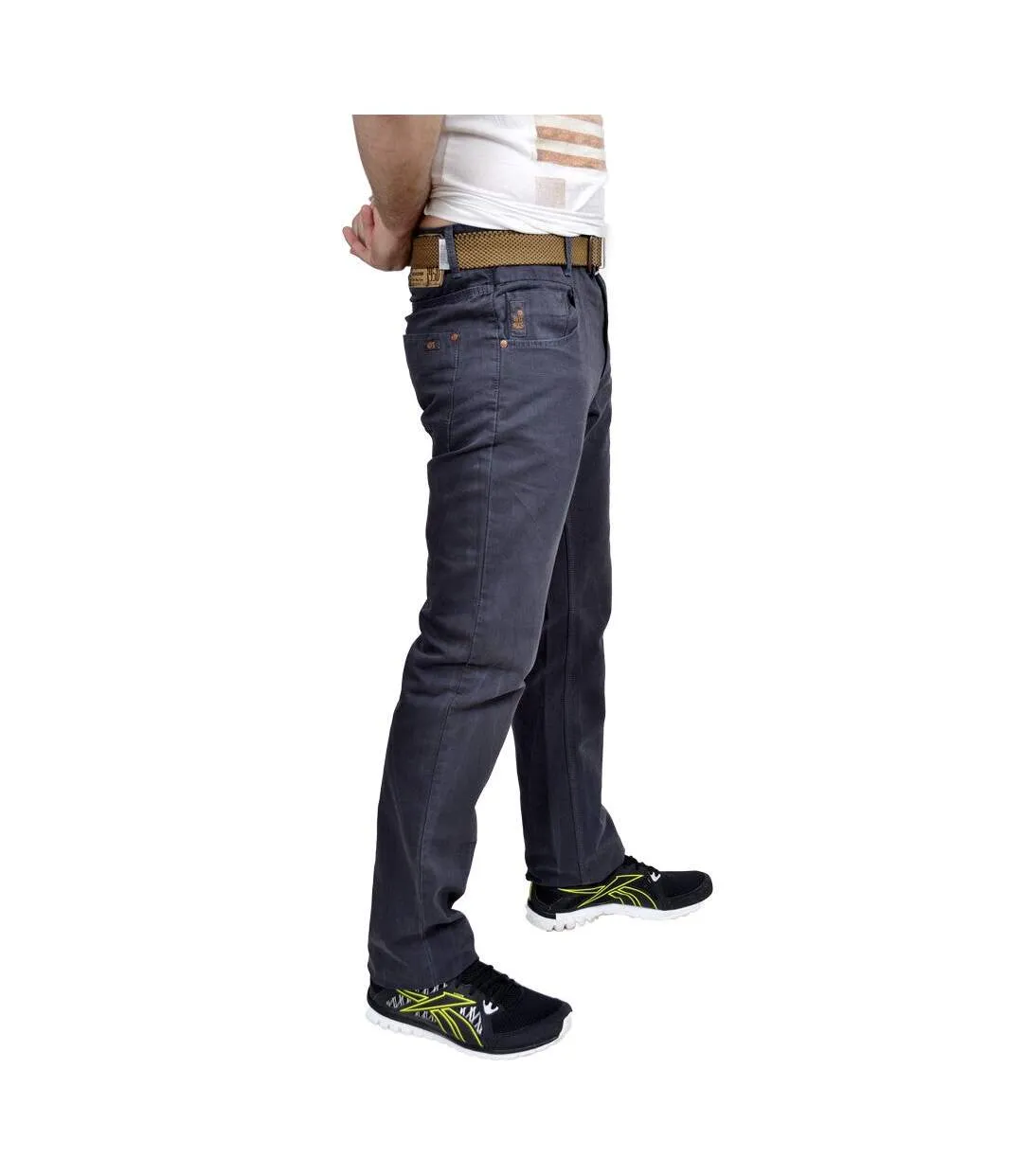 Pantalon homme chino de couleur bleu coupe straight fit