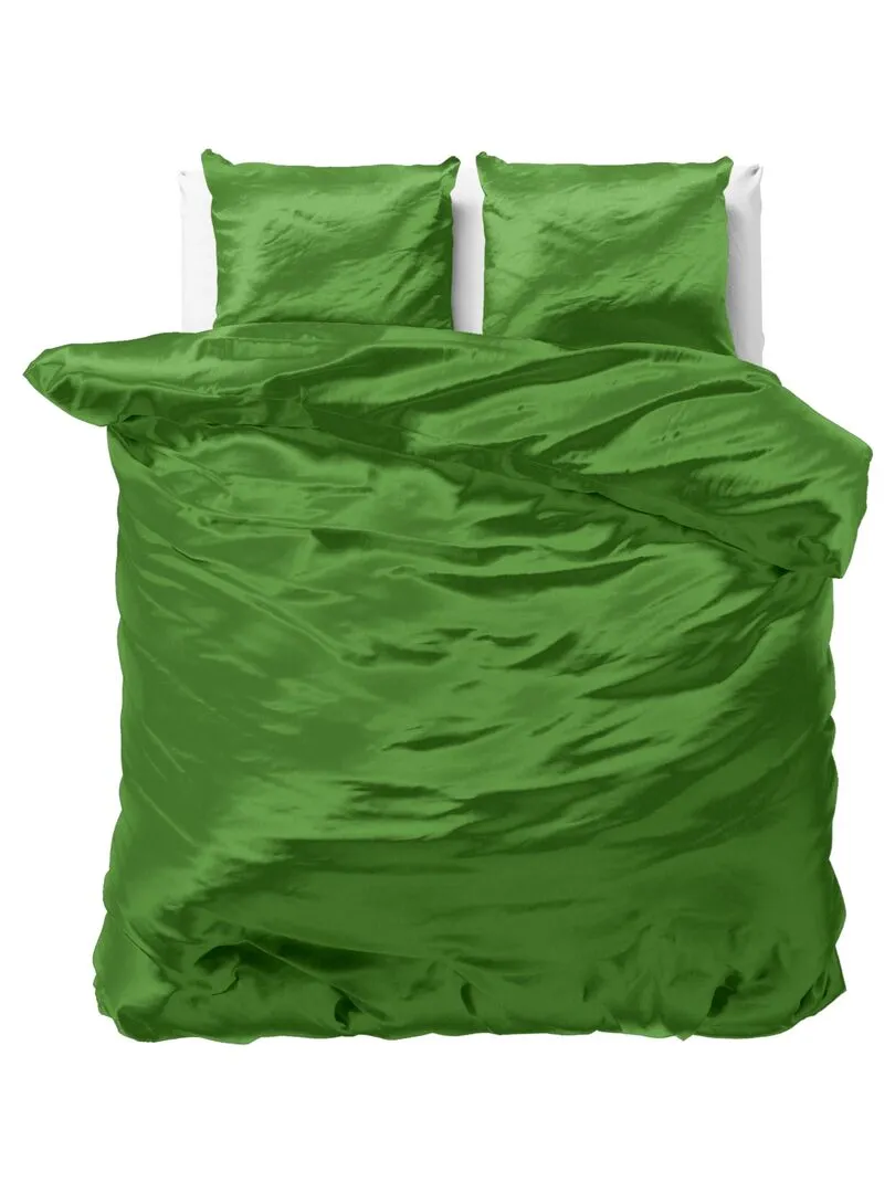 Parure de Lit Satin Vert Emeraude - Vert