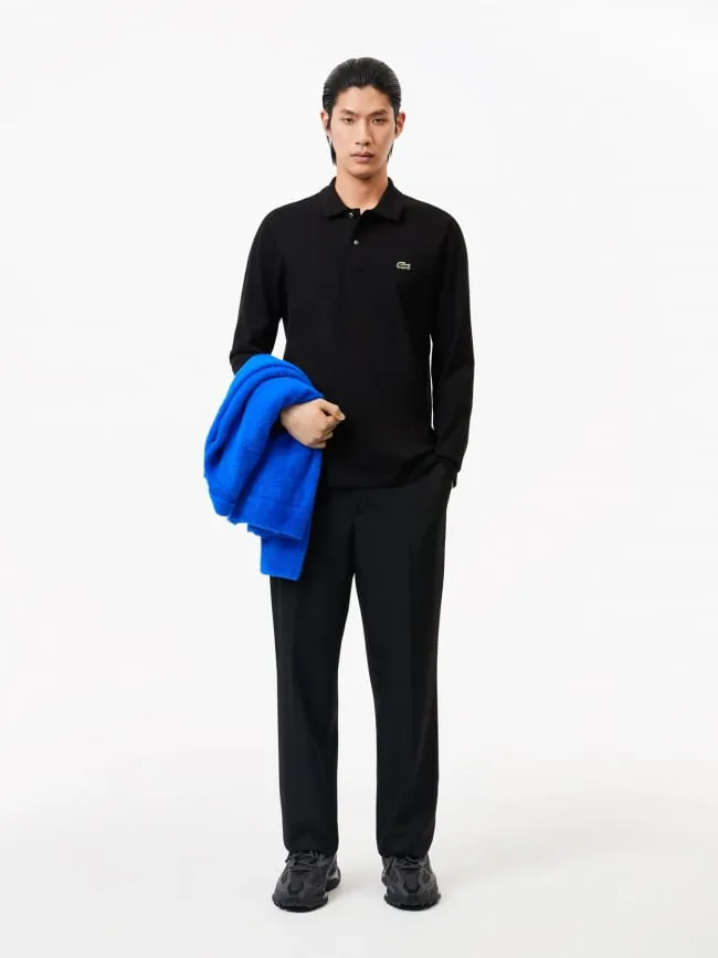 Polo manches longues noir homme - Lacoste | wimod