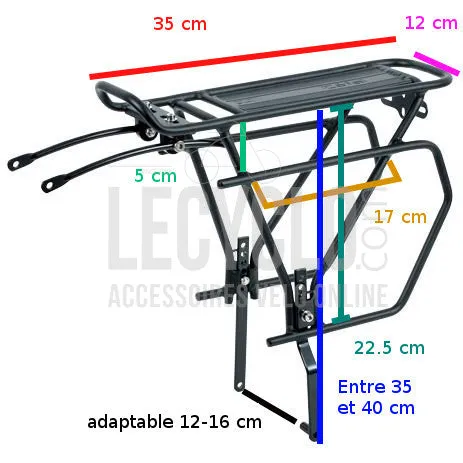 Porte-bagages vélo frein à disque 26-29 pouces Raider R70 Zéfal