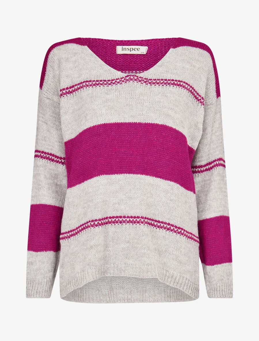Pull basique bicolore