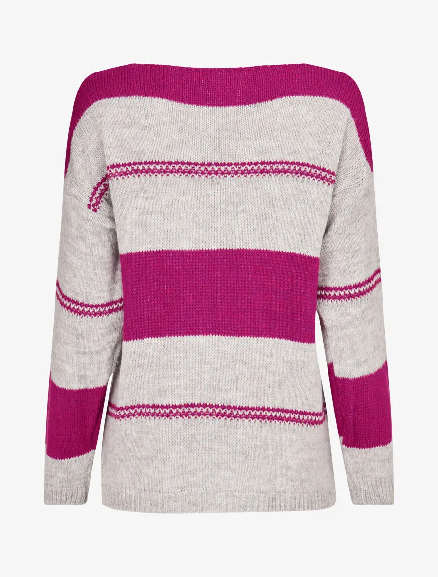 Pull basique bicolore
