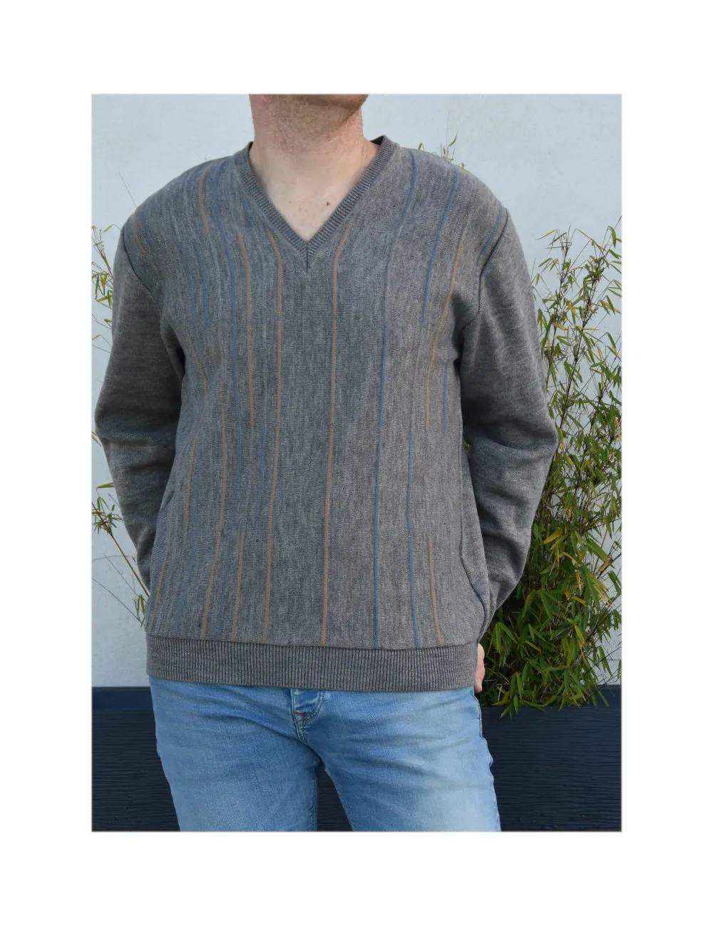 Pull en laine col V