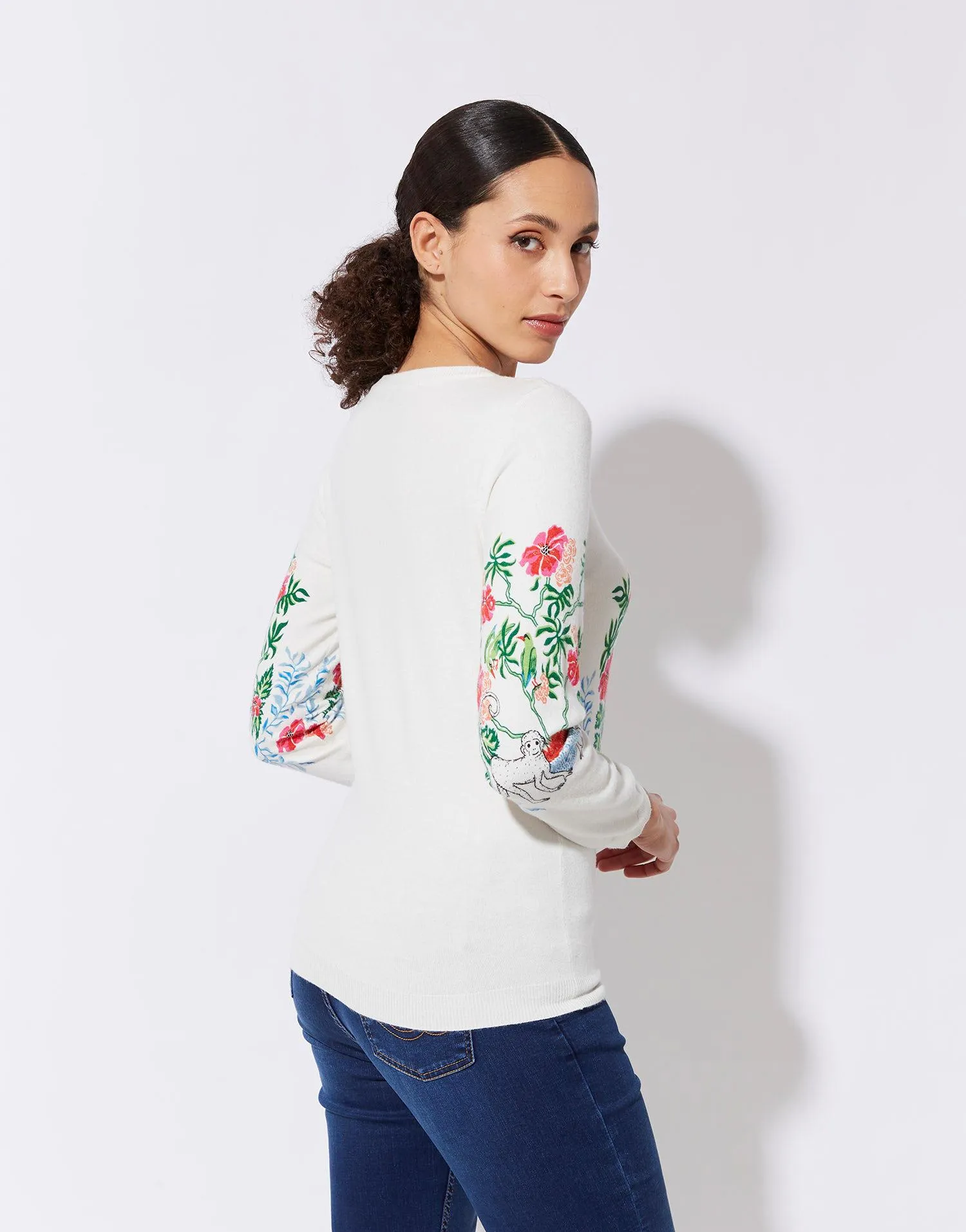 Pull fin imprimé