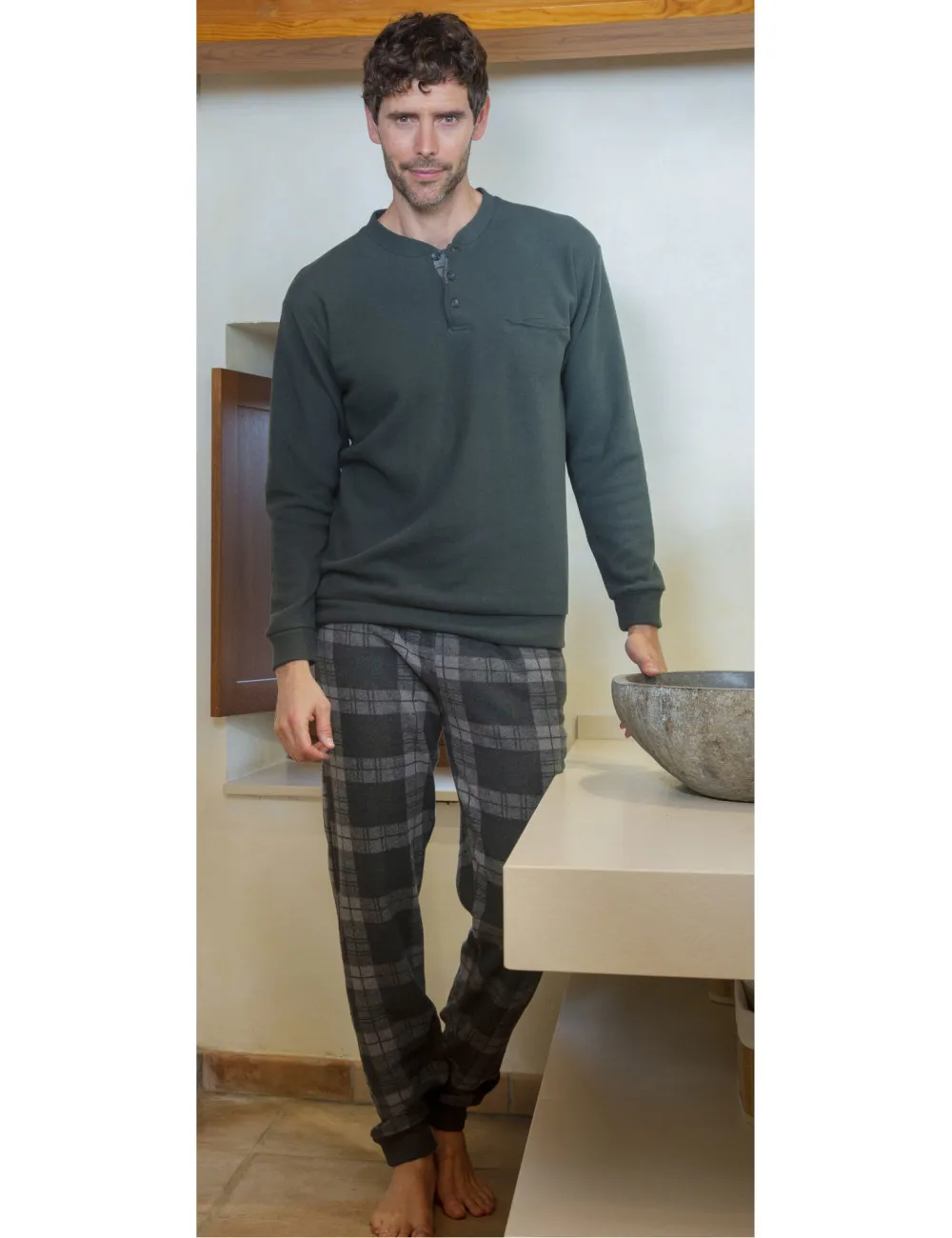 Pyjama polaire vert