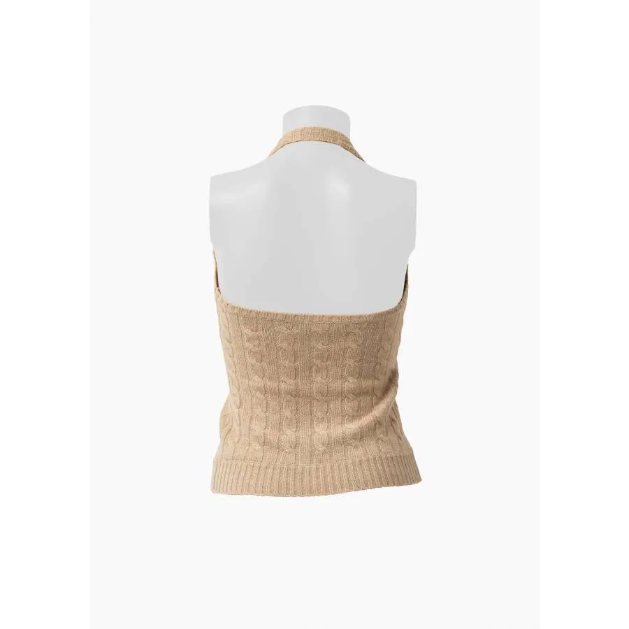 Ralph Lauren Top en tricot torsadé