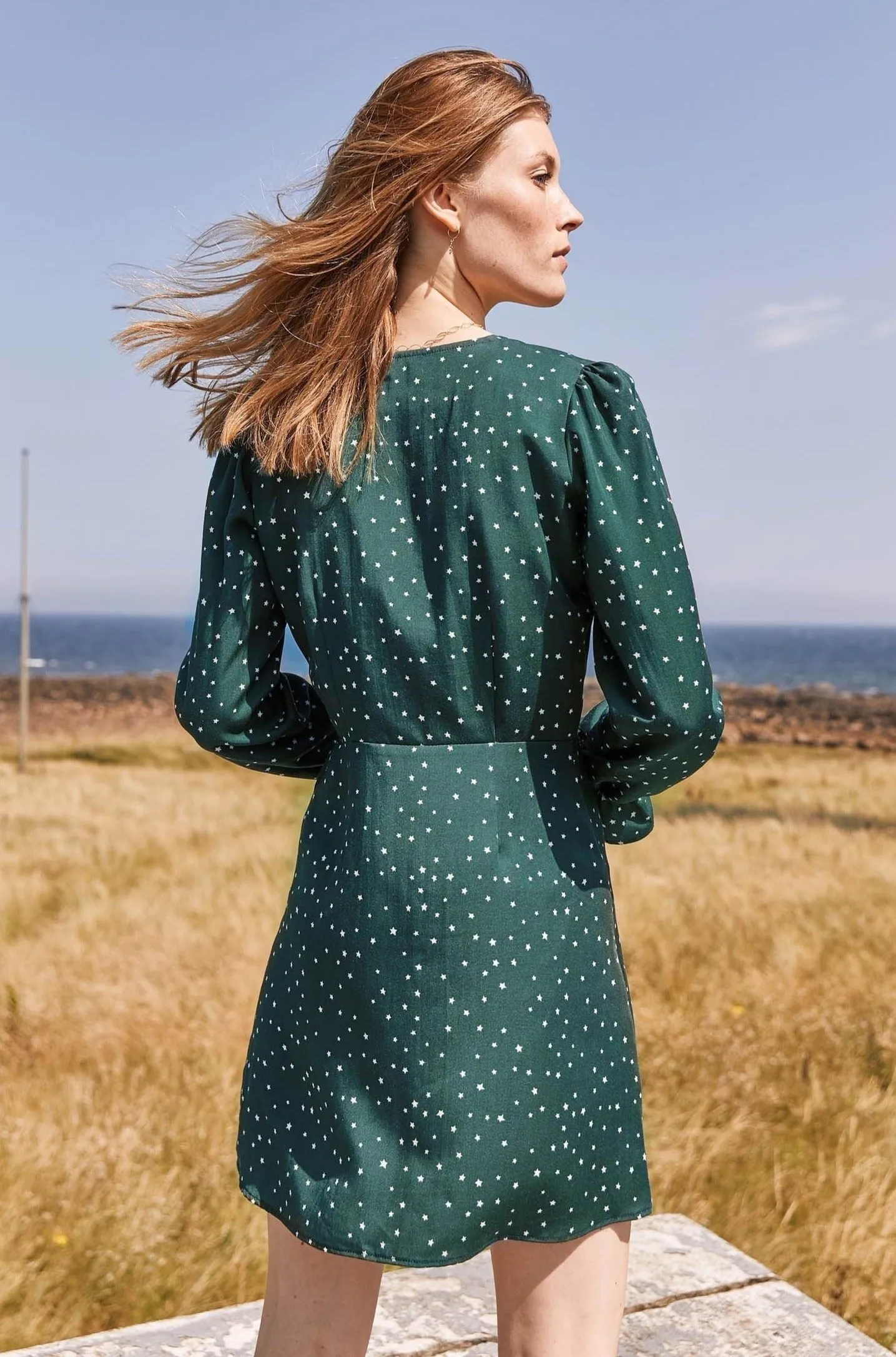 Robe Bérengère vert bouteille