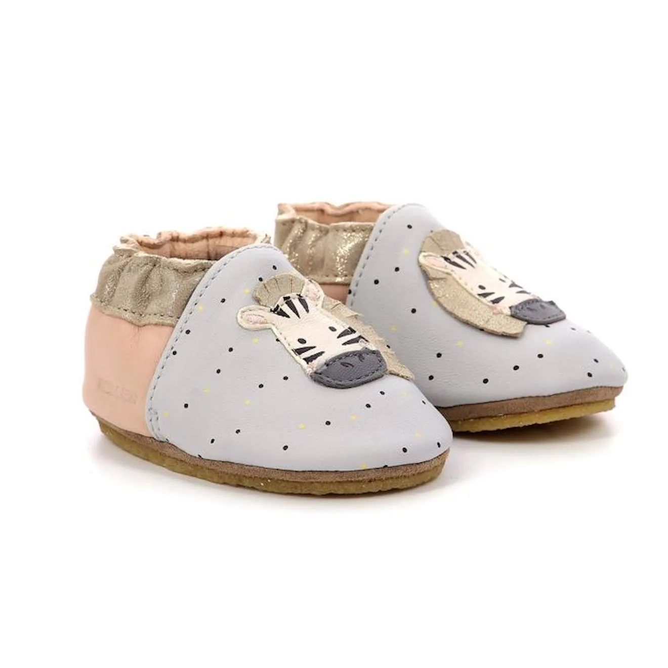 ROBEEZ Chaussons Cute Zebra Crp gris gris - Robeez