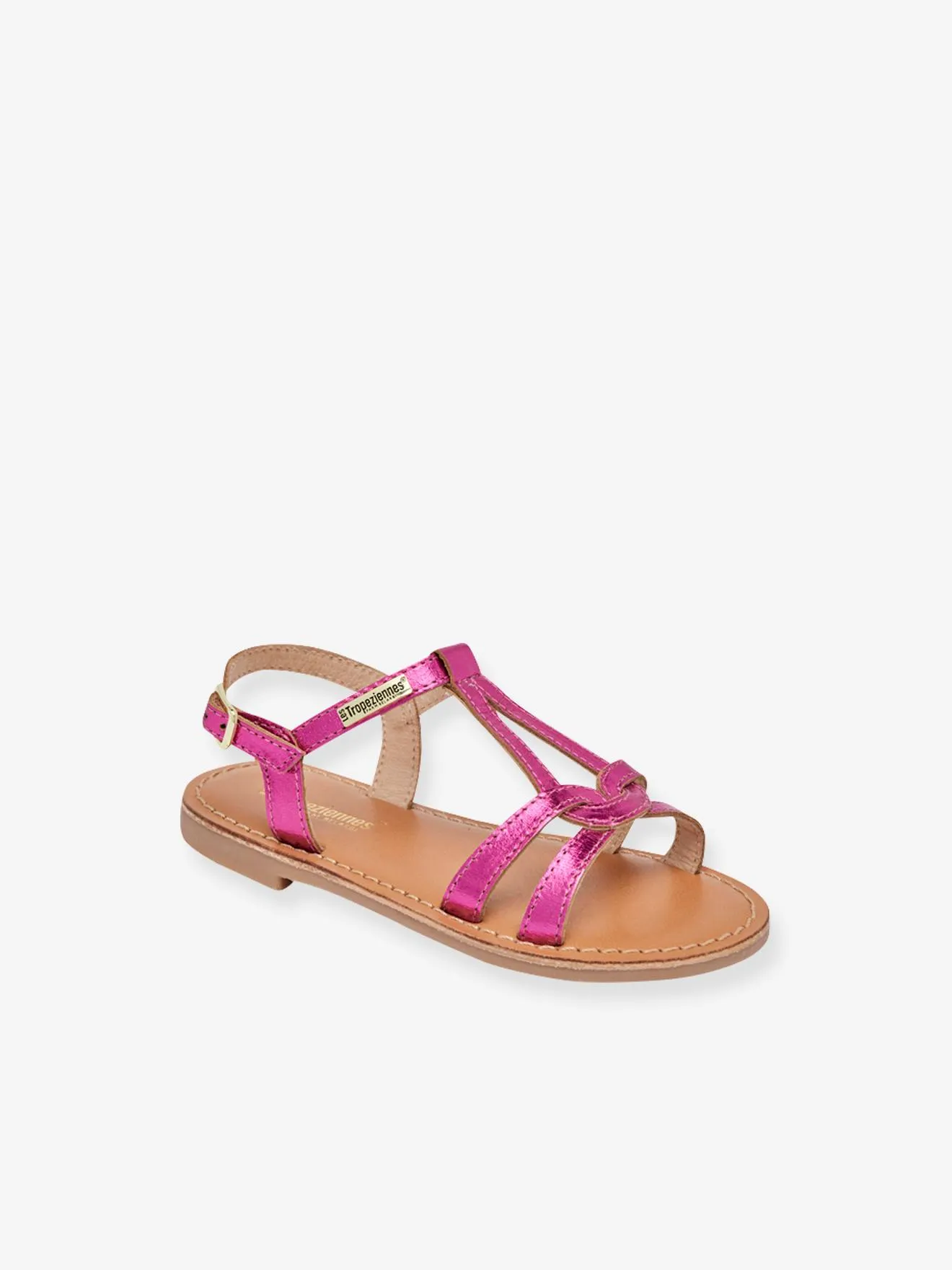 Sandales cuir enfant Backle LES TROPEZIENNES® PAR M. BELARBI turquoise - Les Tropéziennes