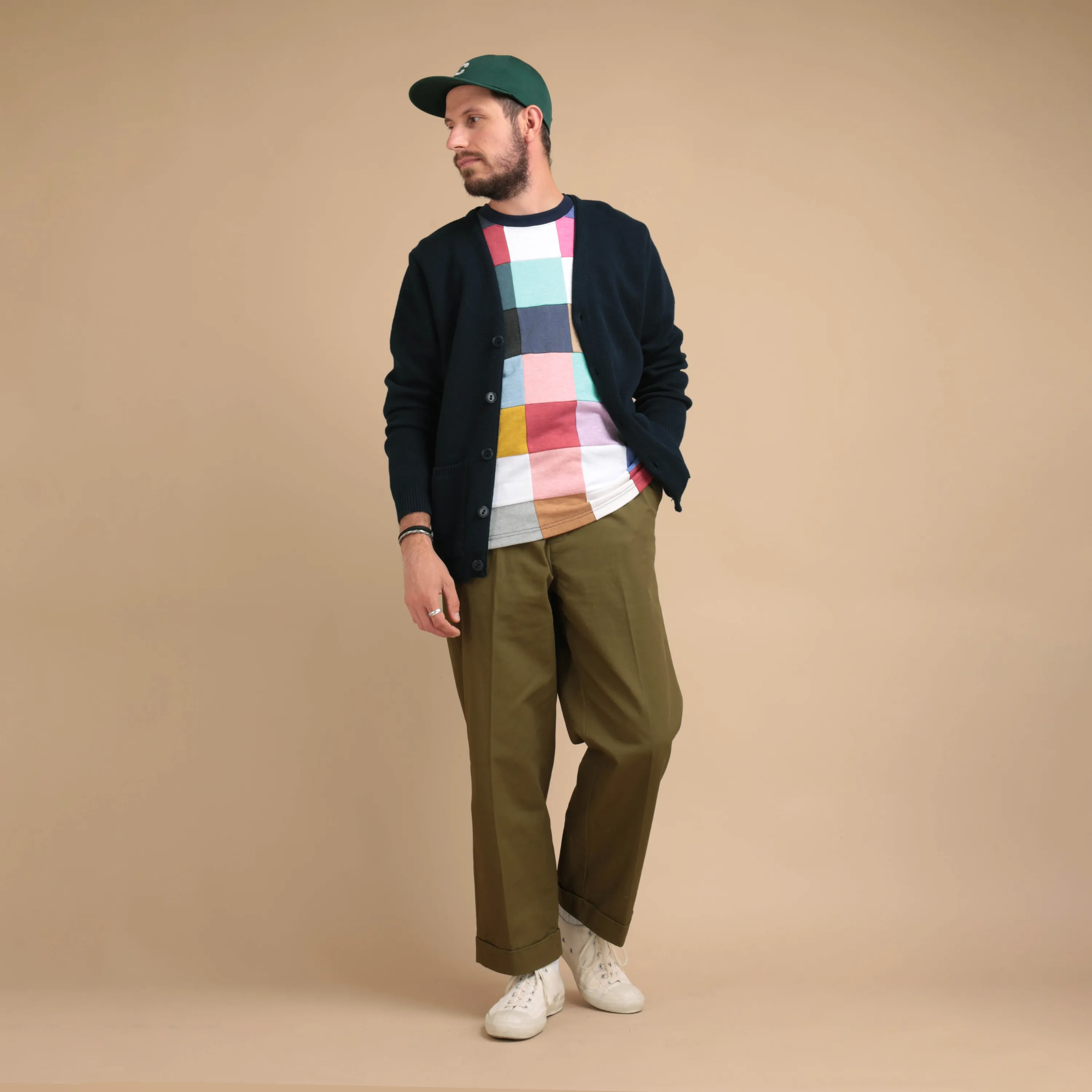 Short Sleeve Square Patchwork Tee