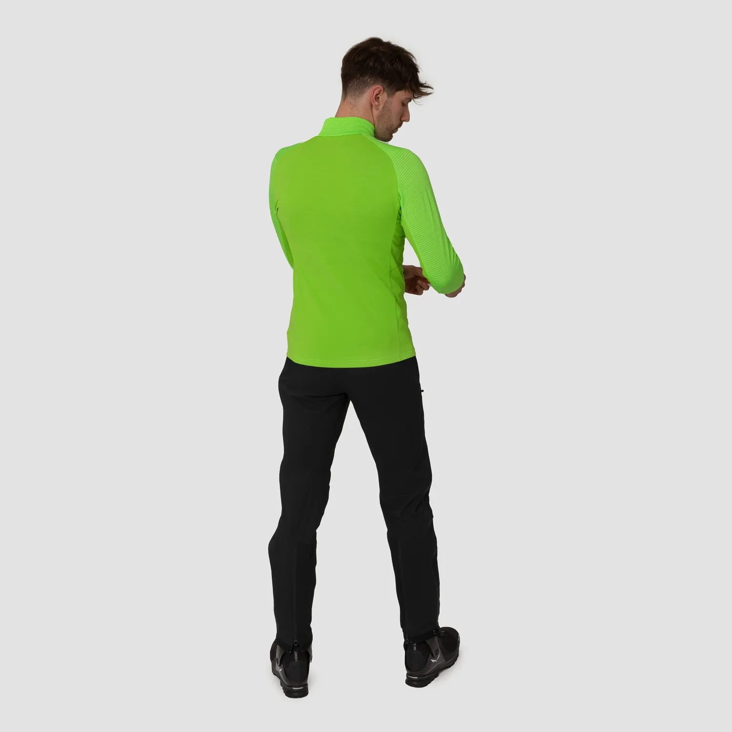 T-shirt Manches Longues Salewa Homme Vajolet Polarlite Responsive Half Zip Pale Frog