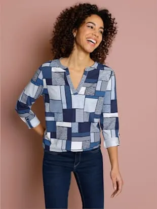 T-shirt à manches longues manches 3/4 retroussables