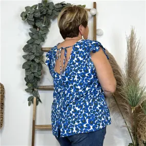 Top Tacheté ZOne Bleu Royal - Bleu Clair